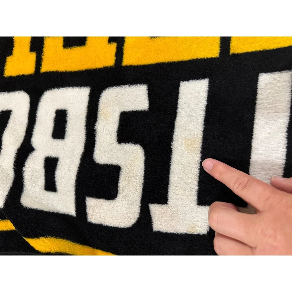 Pittsburgh Steelers Plush Throw Blanket Northwest NFL Black Gold Helmet Fleece